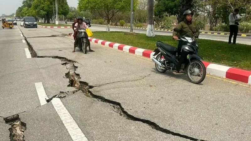 মিয়ানমারে ৭.৭ মাত্রার ভূমিকম্প, থাইল্যান্ডেও ক্ষয়ক্ষতি